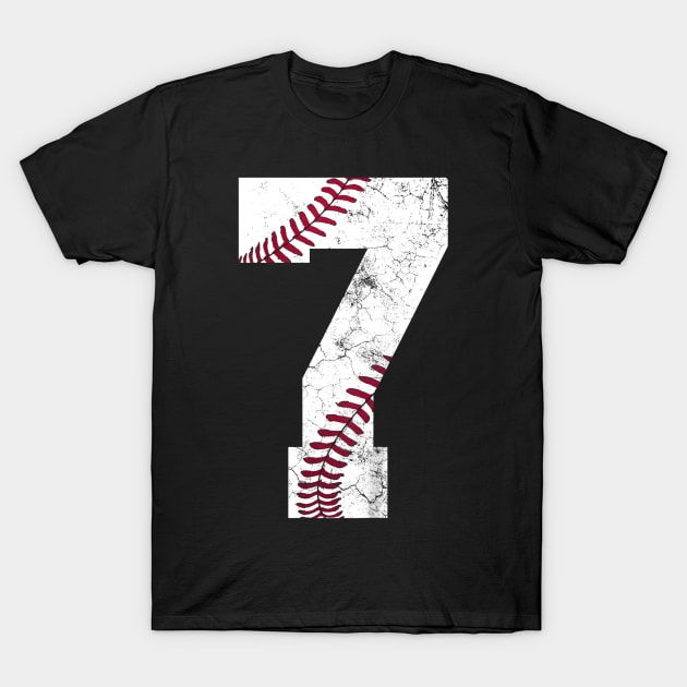 Kids 7th Birthday Shirt Baseball Boys Kids Seven 7 Seventh Gift T-Shirt by Chicu